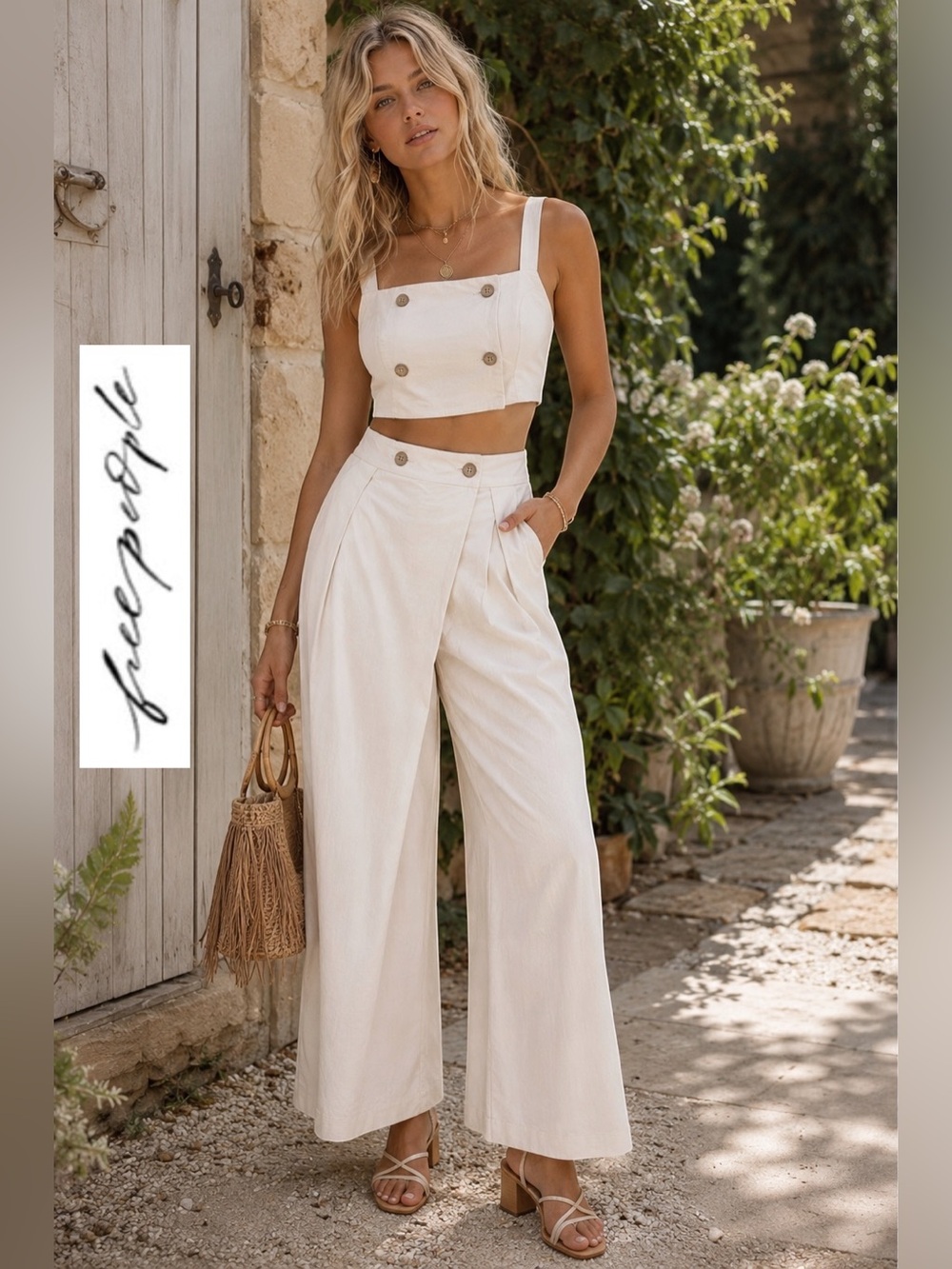 Free People Endless Summer “Coco” Two-Piece Set | Crop Top & Pants